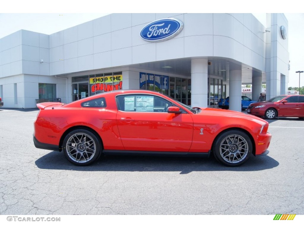 Race Red 2012 Ford Mustang Shelby GT500 SVT Performance Package Coupe Exterior Photo #50115750