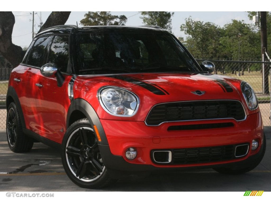 2011 Cooper S Countryman All4 AWD - Chili Red / Pure Red Leather/Cloth photo #1