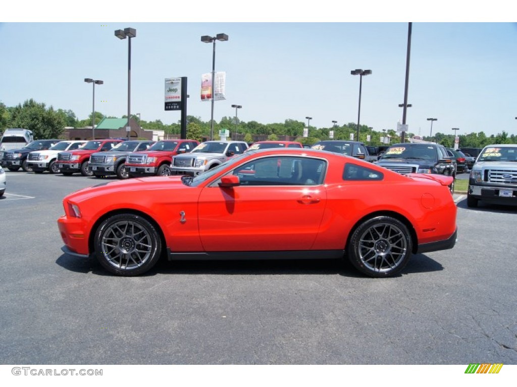 Race Red 2012 Ford Mustang Shelby GT500 SVT Performance Package Coupe Exterior Photo #50115786
