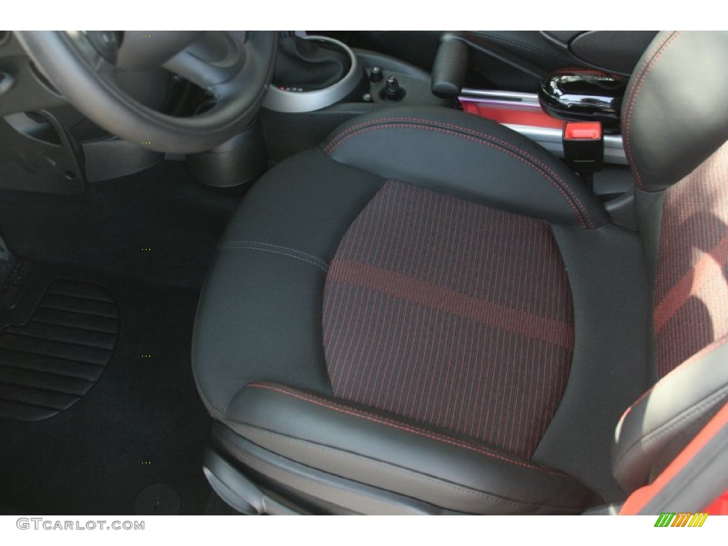 Pure Red Leather/Cloth Interior 2011 Mini Cooper S Countryman All4 AWD Photo #50115834