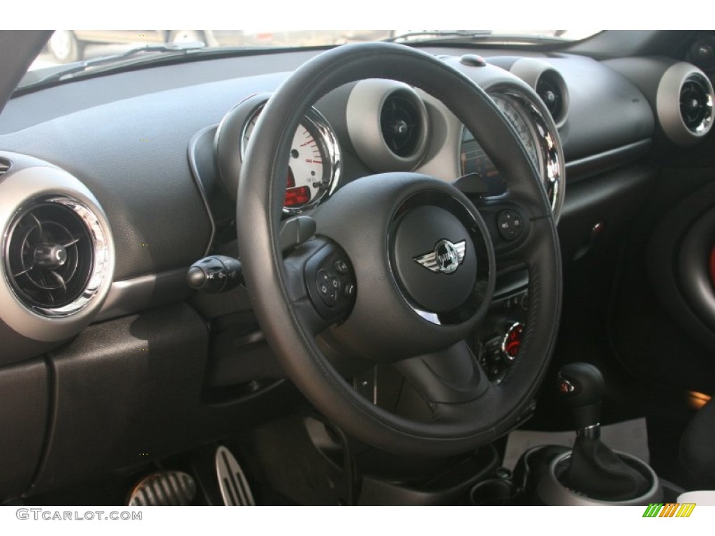 2011 Mini Cooper S Countryman All4 AWD Pure Red Leather/Cloth Dashboard Photo #50115873