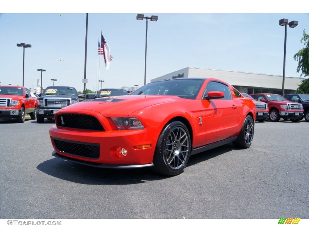 Race Red 2012 Ford Mustang Shelby GT500 SVT Performance Package Coupe Exterior Photo #50116317