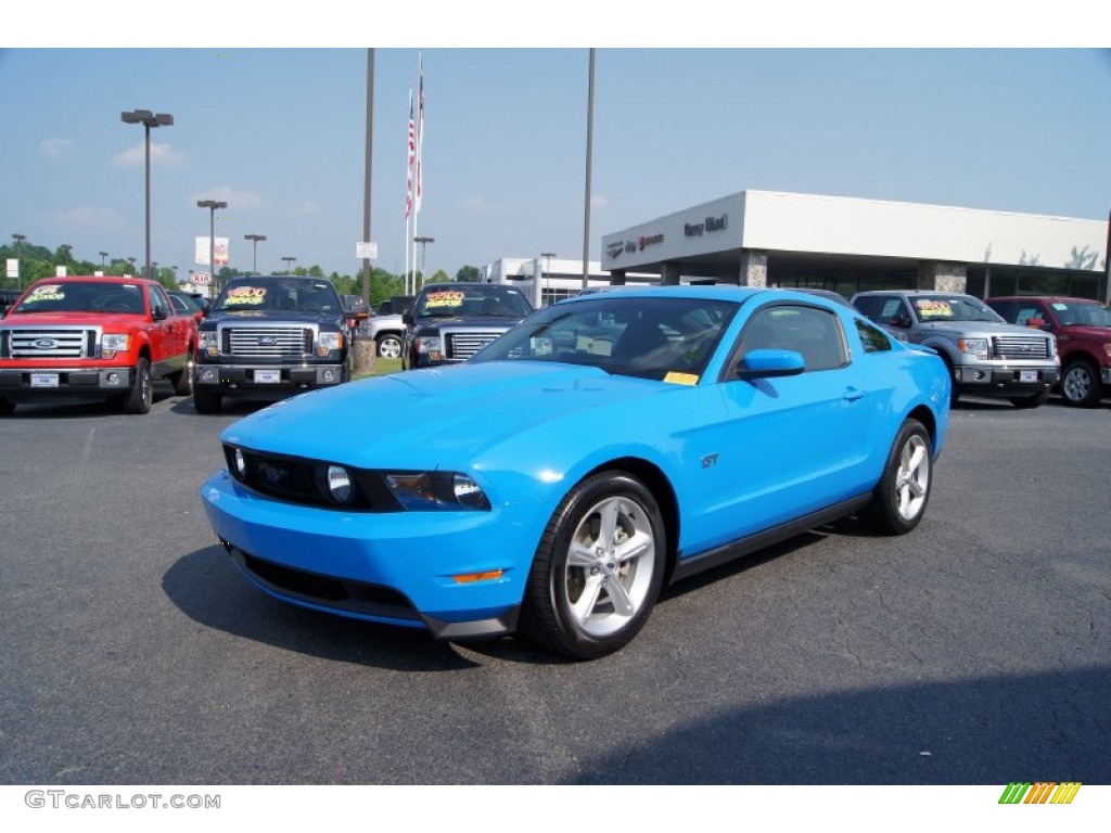 2010 Mustang GT Coupe - Grabber Blue / Charcoal Black photo #6