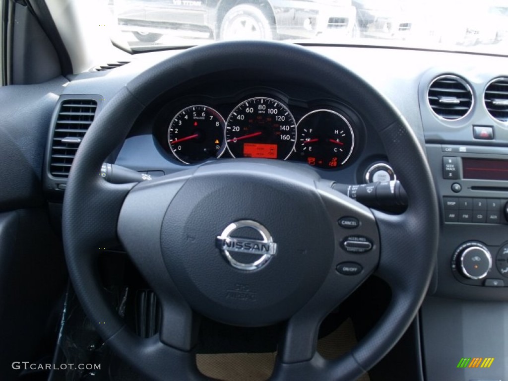 2012 Nissan Altima 2.5 S Charcoal Steering Wheel Photo #50116509