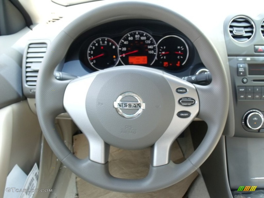 2012 Nissan Altima 2.5 S Blonde Steering Wheel Photo #50116764
