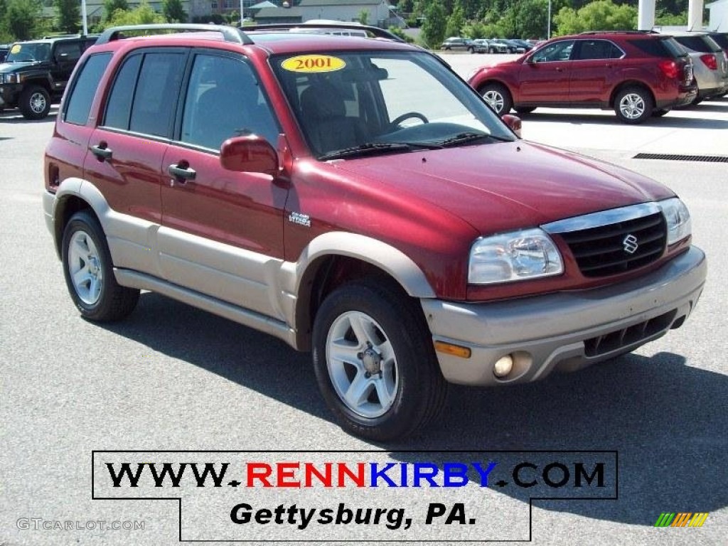 2001 Grand Vitara Limited 4x4 - Cassis Red Pearl / Gray photo #1