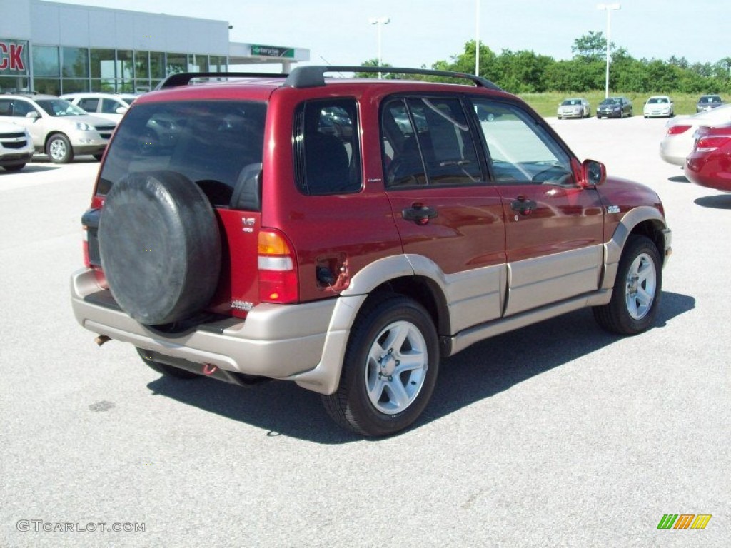 2001 Grand Vitara Limited 4x4 - Cassis Red Pearl / Gray photo #12