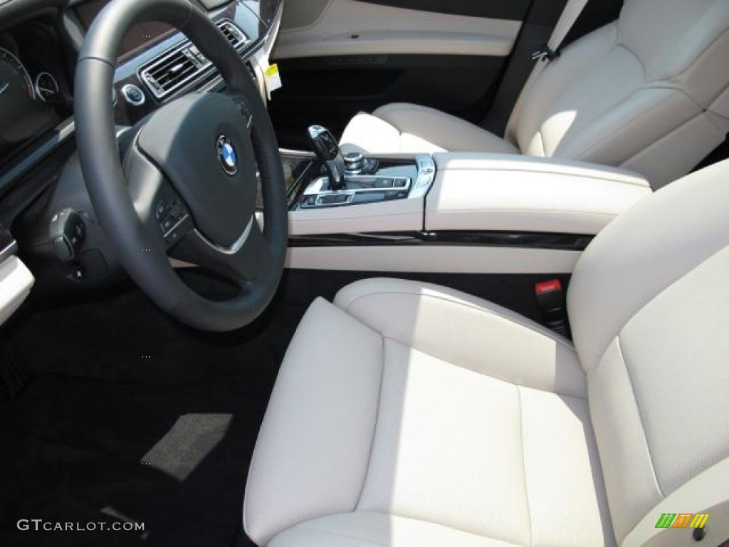 2012 7 Series 750Li Sedan - Mineral White Metallic / Oyster/Black photo #9