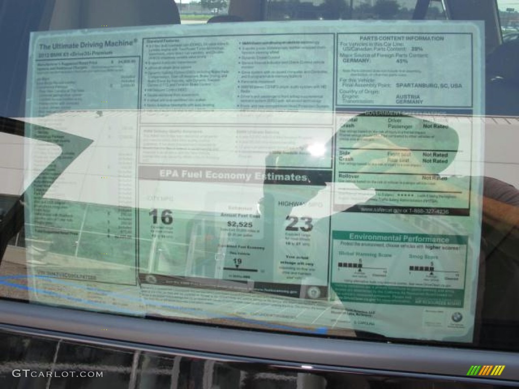 2012 BMW X5 xDrive35i Premium Window Sticker Photo #50120820