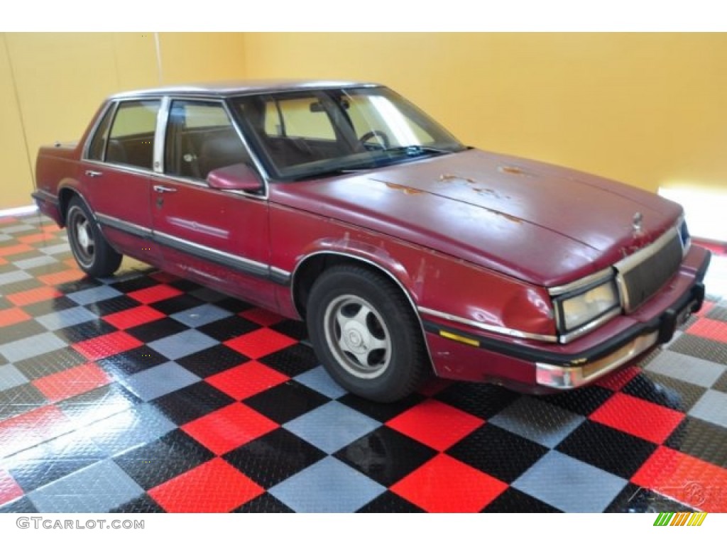 1990 LeSabre Custom Sedan - Garnet Red / Red photo #1