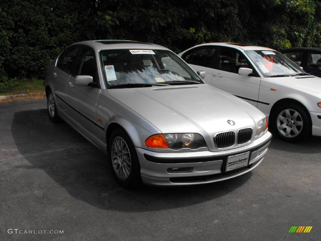 2000 3 Series 328i Sedan - Titanium Silver Metallic / Black photo #3