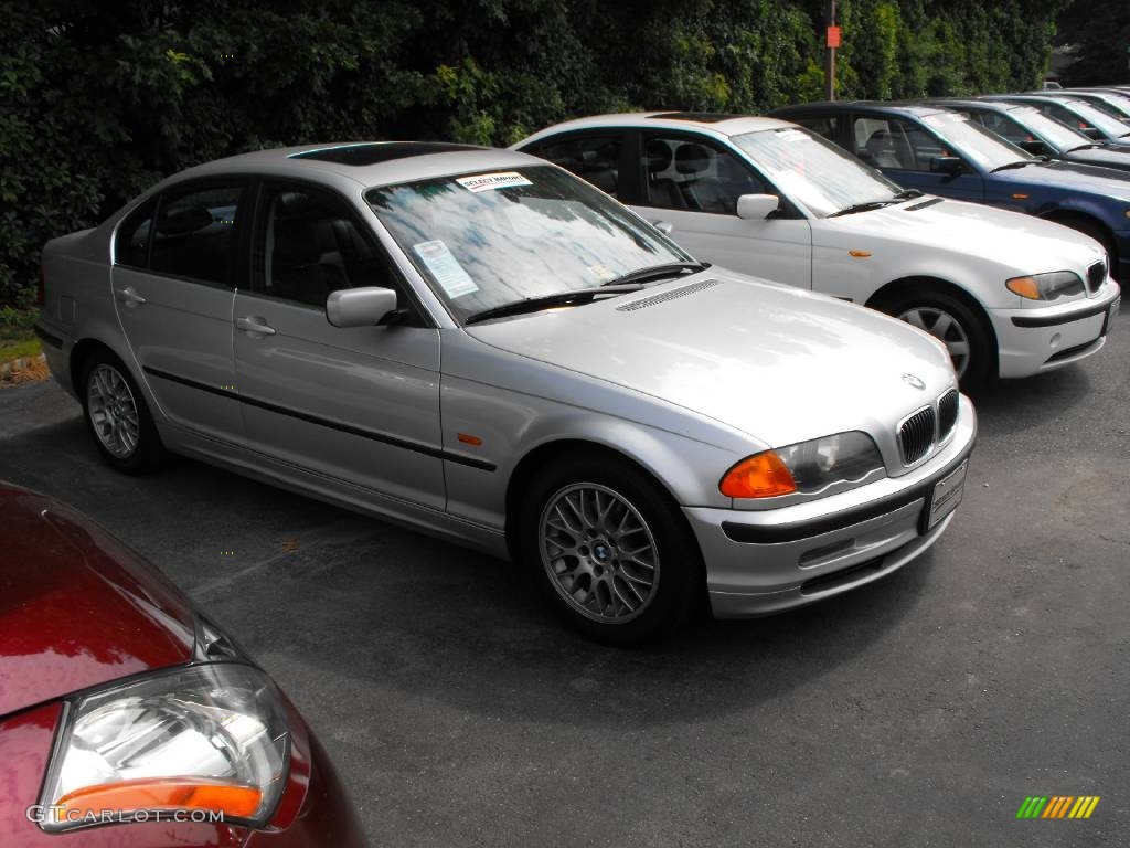 2000 3 Series 328i Sedan - Titanium Silver Metallic / Black photo #4