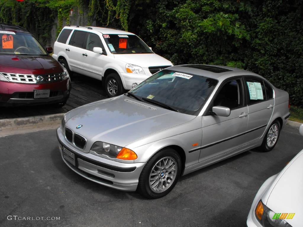 2000 3 Series 328i Sedan - Titanium Silver Metallic / Black photo #10