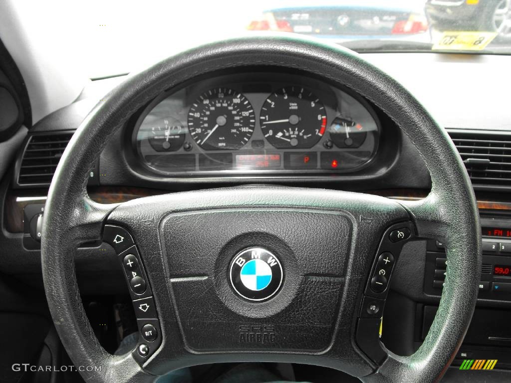 2000 BMW 3 Series 328i Sedan Black Steering Wheel Photo #50125908