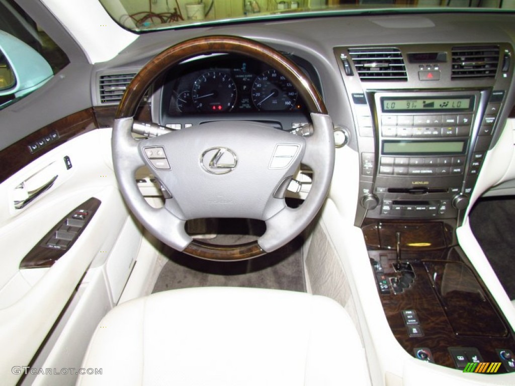 2008 Lexus LS 460 Alabaster Steering Wheel Photo #50128029