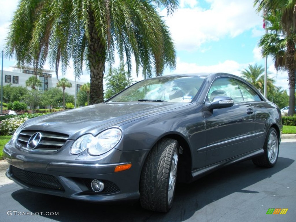 Steel Grey Metallic 2008 Mercedes-Benz CLK 550 Coupe Exterior Photo #50128374
