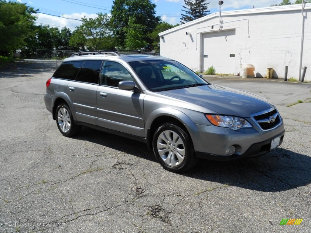 2009 Outback 2.5i Limited Wagon - Quartz Silver Metallic / Off Black photo #1