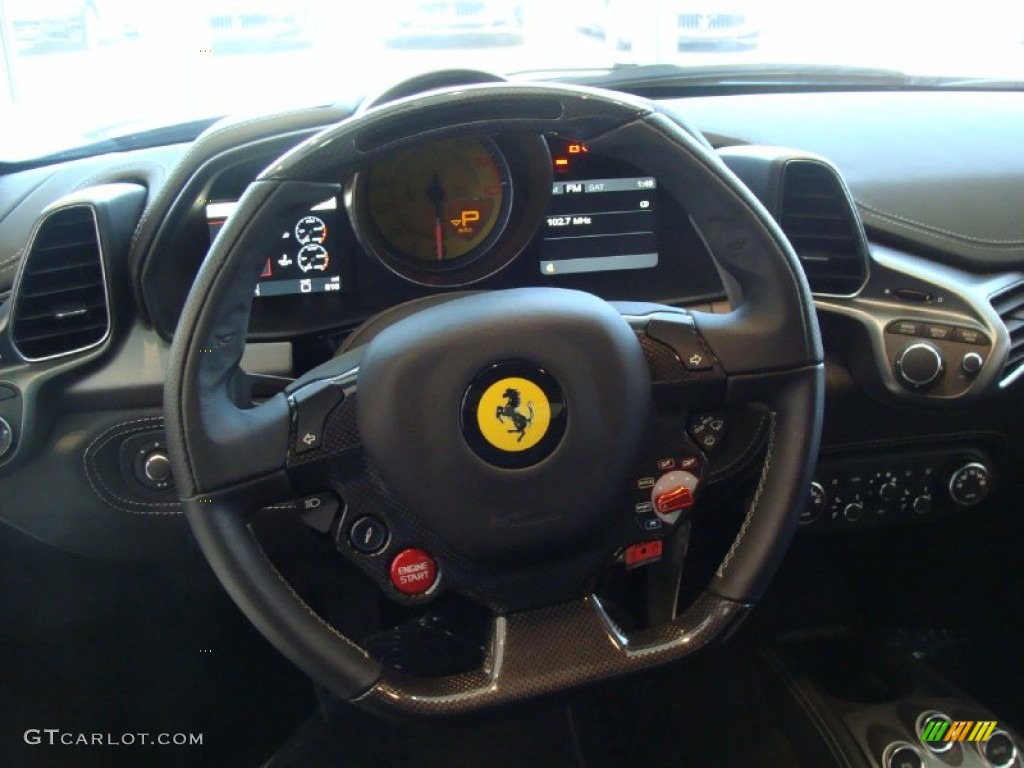 2010 Ferrari 458 Italia Black Steering Wheel Photo #50130564