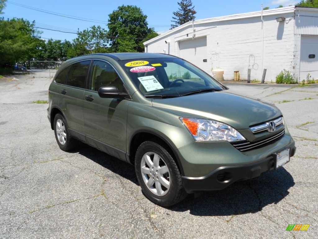 2008 CR-V EX 4WD - Green Tea Metallic / Ivory photo #1