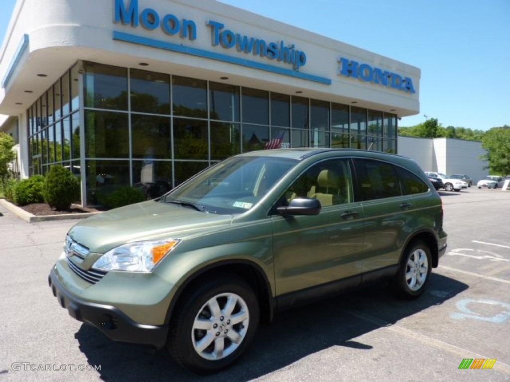 2008 CR-V EX 4WD - Green Tea Metallic / Ivory photo #1