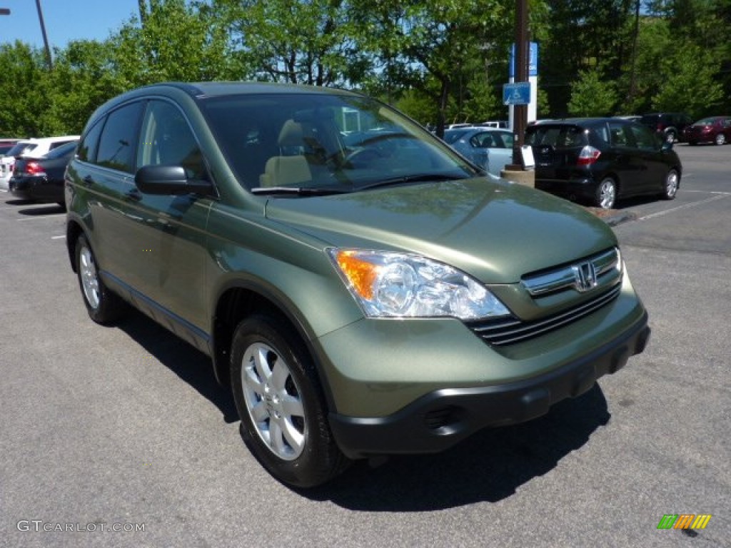 2008 CR-V EX 4WD - Green Tea Metallic / Ivory photo #5