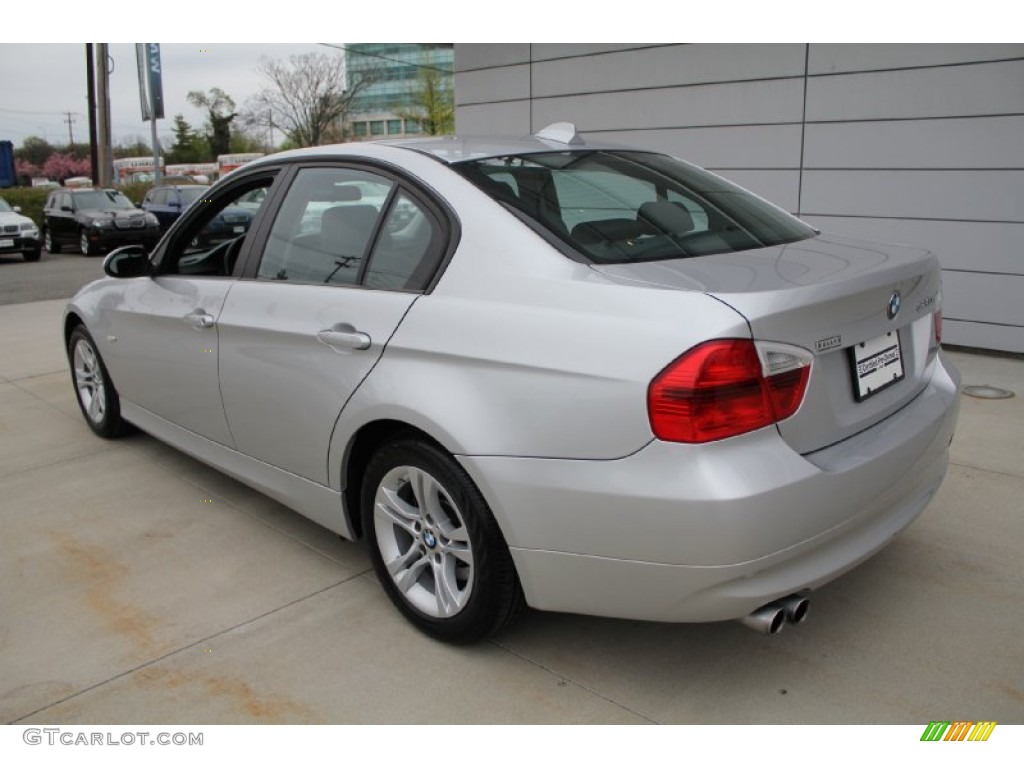 2008 3 Series 328xi Sedan - Titanium Silver Metallic / Black photo #4