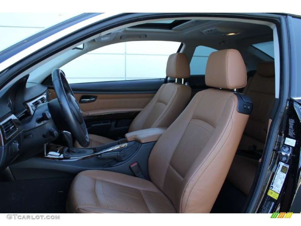 2008 3 Series 328xi Coupe - Jet Black / Saddle Brown/Black photo #9