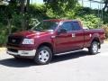 2004 Dark Toreador Red Metallic Ford F150 XLT SuperCab 4x4  photo #1