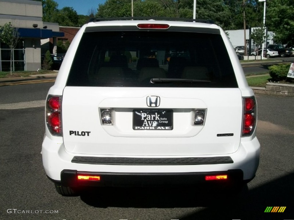 2007 Pilot EX-L 4WD - Taffeta White / Saddle photo #6