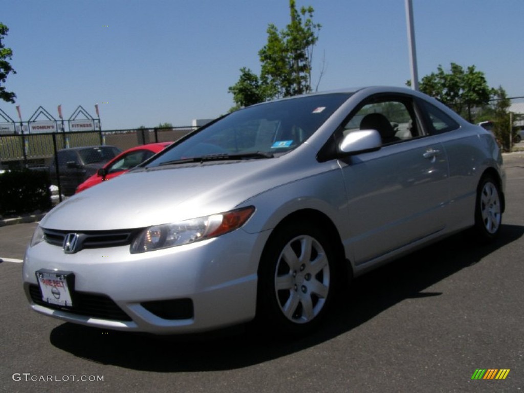 2006 Civic LX Coupe - Alabaster Silver Metallic / Gray photo #1