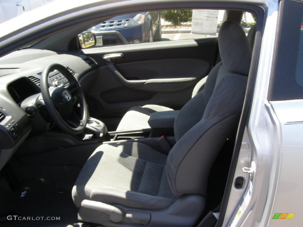 2006 Civic LX Coupe - Alabaster Silver Metallic / Gray photo #9