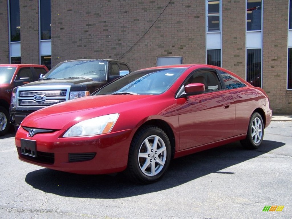 2003 Accord EX V6 Coupe - San Marino Red / Ivory photo #1