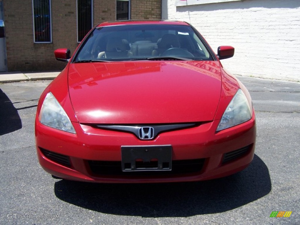 2003 Accord EX V6 Coupe - San Marino Red / Ivory photo #2