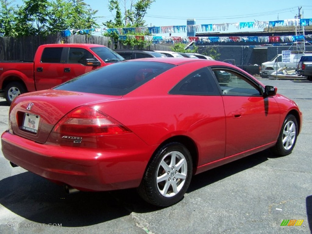 2003 Accord EX V6 Coupe - San Marino Red / Ivory photo #6