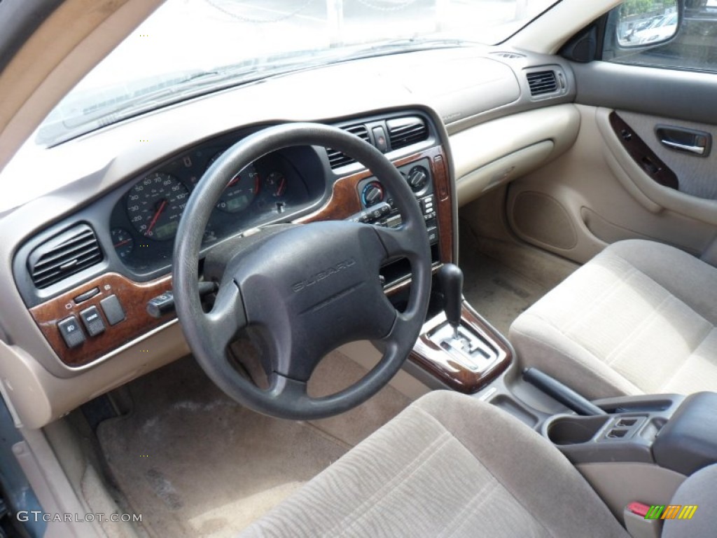 2001 Outback Wagon - Wintergreen Metallic / Beige photo #11