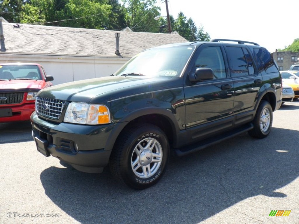 2003 Explorer XLT 4x4 - Aspen Green Metallic / Medium Parchment Beige photo #1