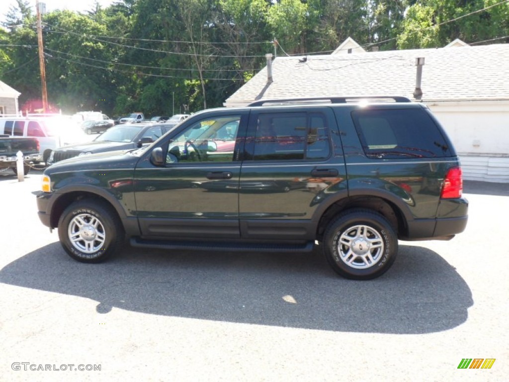 2003 Explorer XLT 4x4 - Aspen Green Metallic / Medium Parchment Beige photo #2