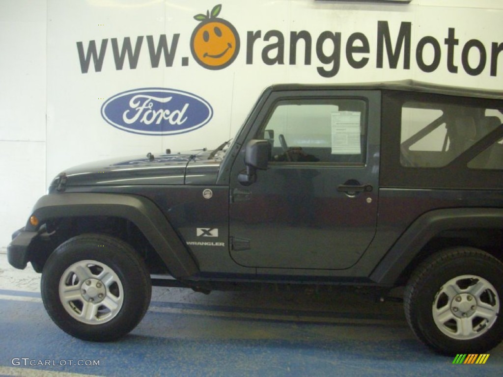 2007 Wrangler X 4x4 - Steel Blue Metallic / Dark Slate Gray/Medium Slate Gray photo #3