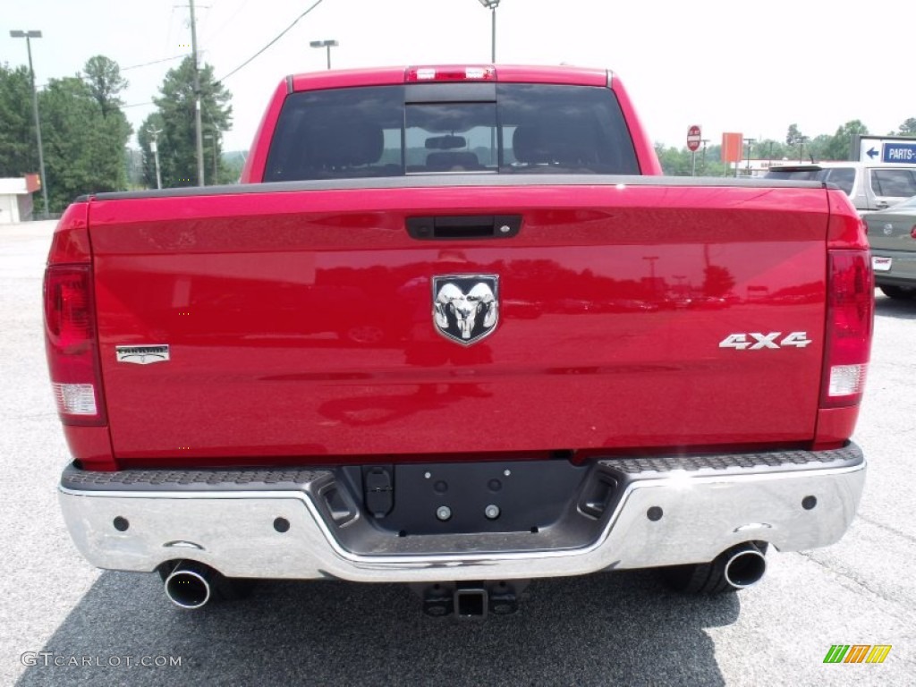 2011 Ram 1500 Laramie Crew Cab 4x4 - Flame Red / Dark Slate Gray photo #6