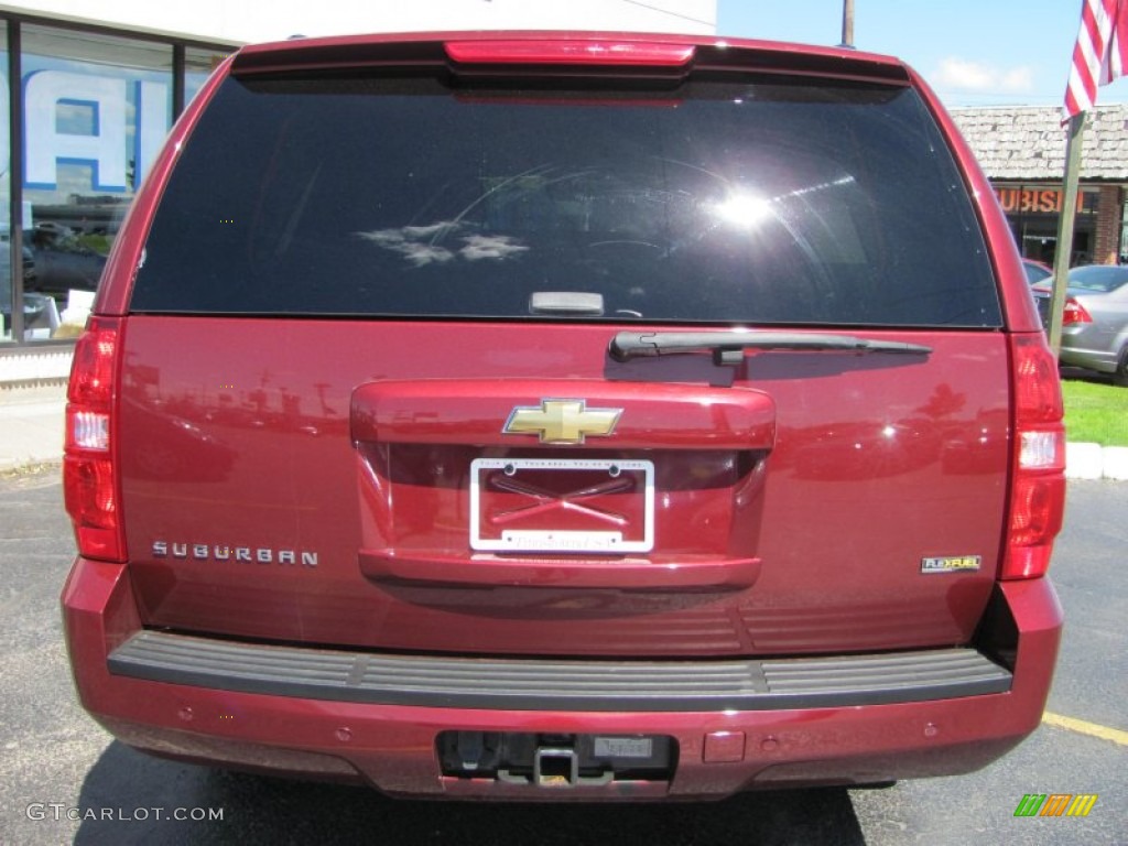 2008 Suburban 1500 LT 4x4 - Deep Ruby Metallic / Ebony photo #18