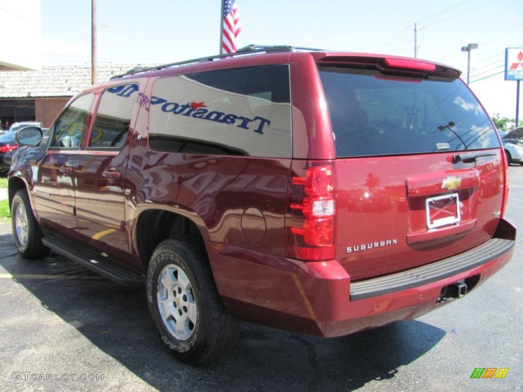 2008 Suburban 1500 LT 4x4 - Deep Ruby Metallic / Ebony photo #19