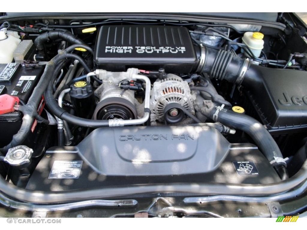 2002 Jeep Grand Cherokee Overland 4x4 4.7 Liter SOHC 16-Valve V8 Engine Photo #50143333