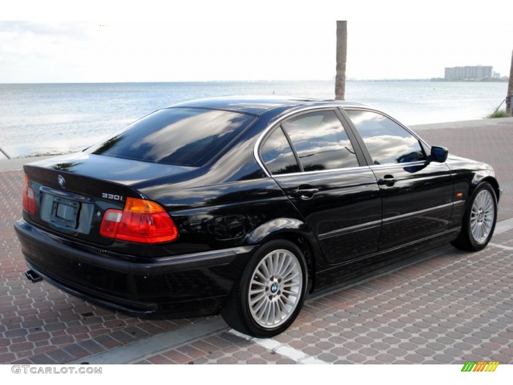 2001 3 Series 330i Sedan - Jet Black / Black photo #4