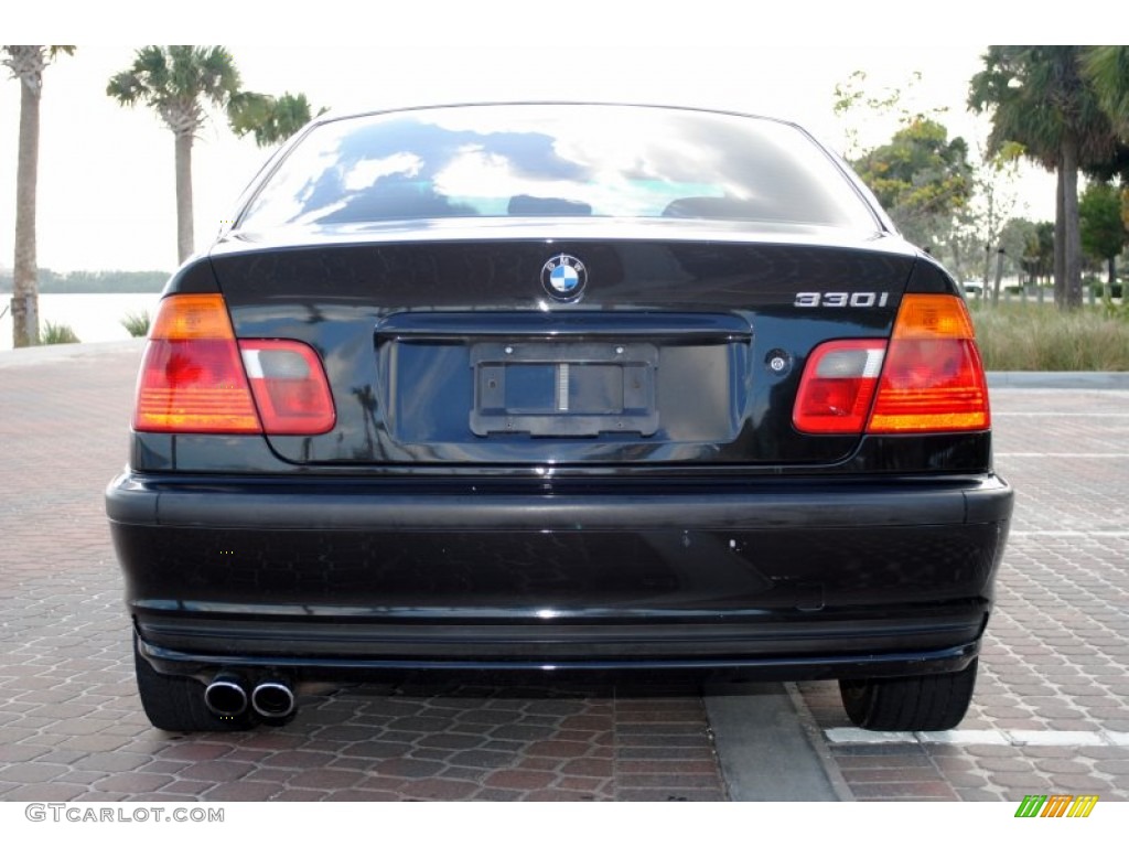 2001 3 Series 330i Sedan - Jet Black / Black photo #5