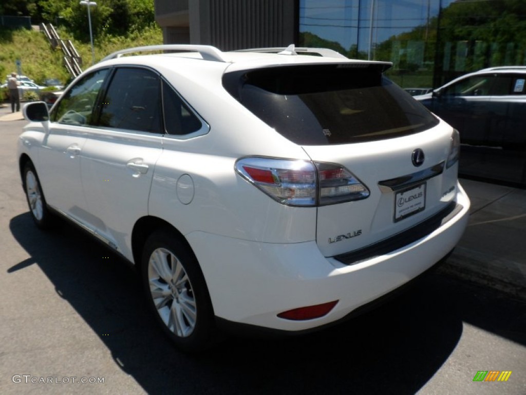 2010 RX 450h AWD Hybrid - Starfire White Pearl / Parchment/Brown Walnut photo #3