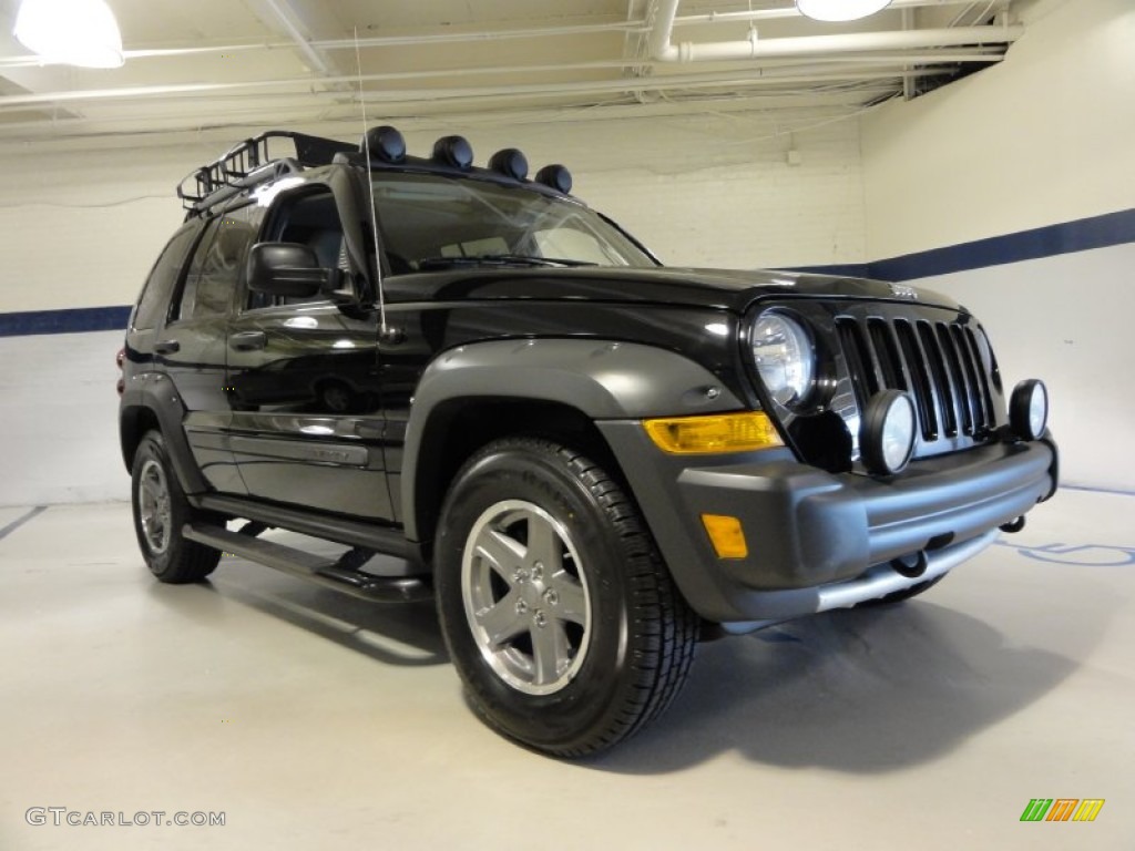 2005 Liberty Renegade 4x4 - Black Clearcoat / Medium Slate Gray photo #5