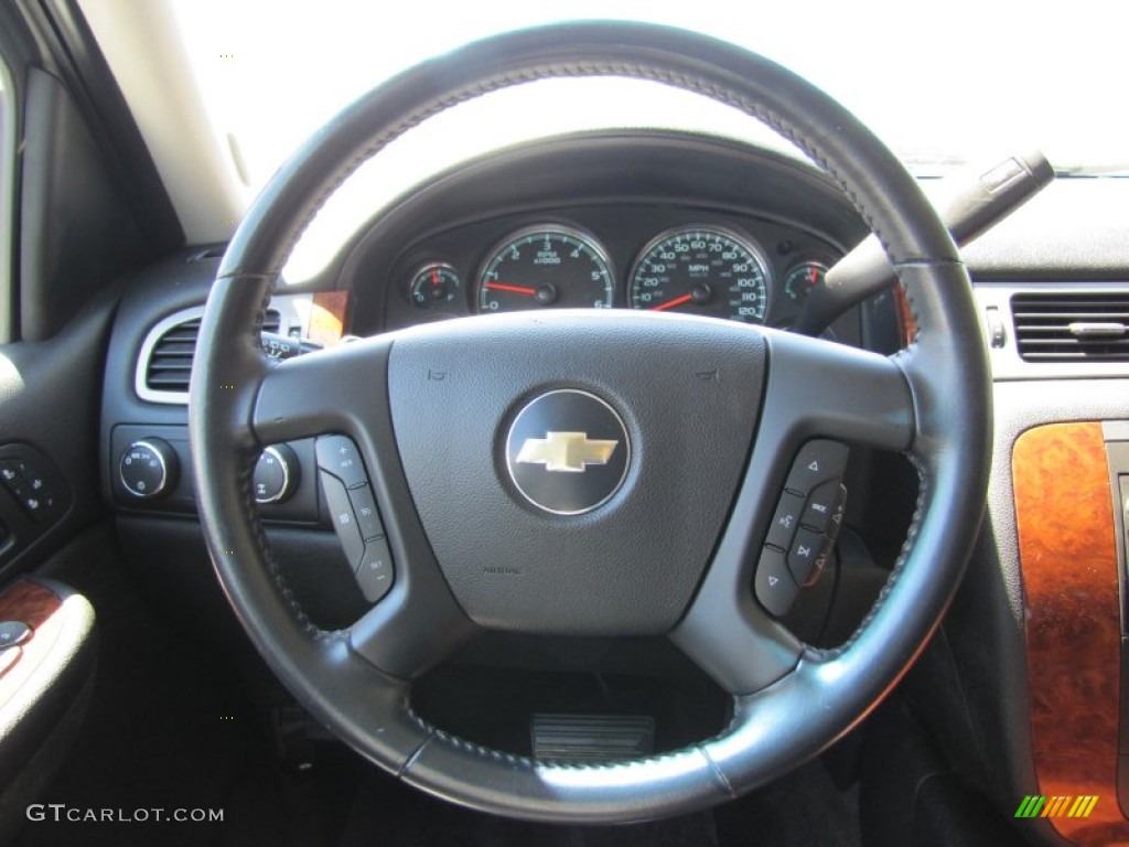 2008 Chevrolet Tahoe LTZ 4x4 Ebony Steering Wheel Photo #50148913