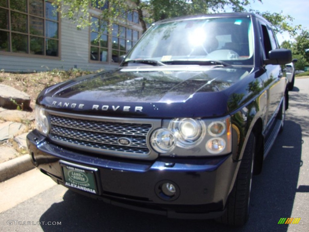 2008 Range Rover V8 HSE - Buckingham Blue Metallic / Navy Blue/Ivory photo #1