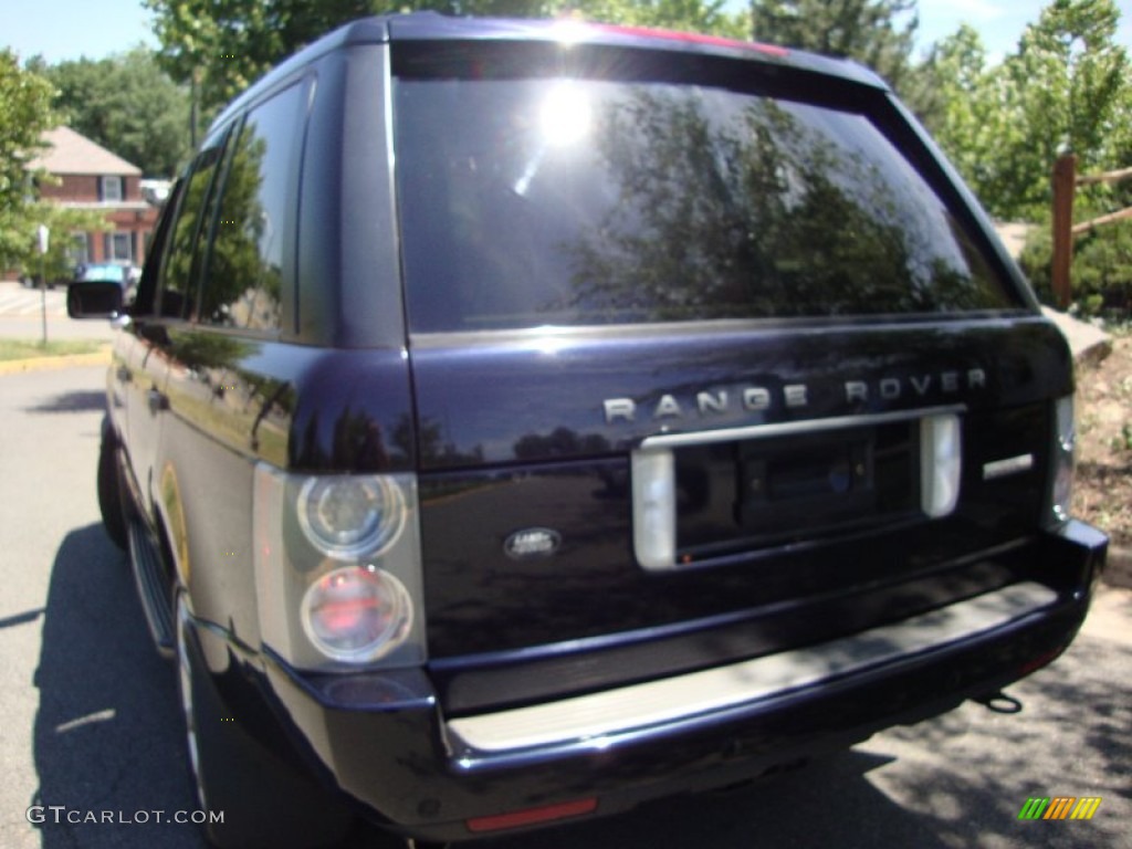 2008 Range Rover V8 HSE - Buckingham Blue Metallic / Navy Blue/Ivory photo #6