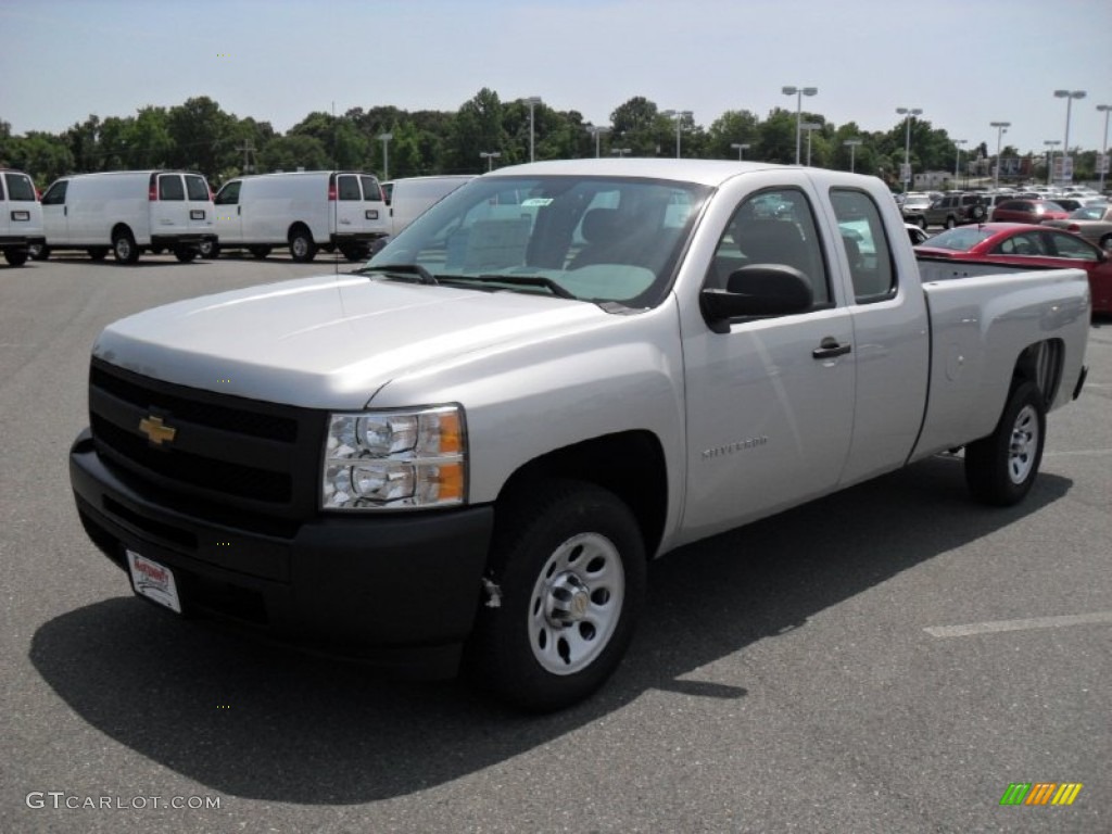 2011 Silverado 1500 Extended Cab - Sheer Silver Metallic / Dark Titanium photo #1